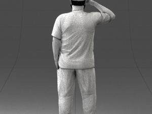 fat man in t-shirt 1121-4 3d print ready 3D Print Model
