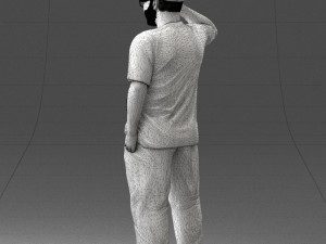 fat man in t-shirt 1121-4 3d print ready 3D Print Model