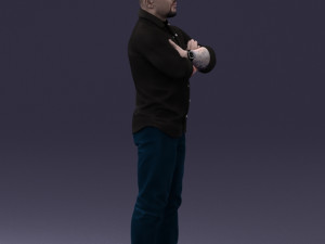 man with tattoo 1121-5 3d print ready 3D 打印模型