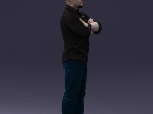 000210 Tattooed Man with Folded Arms 1121 3dp 3D Print Model