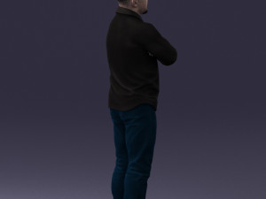 man with tattoo 1121-5 3d print ready 3D 打印模型