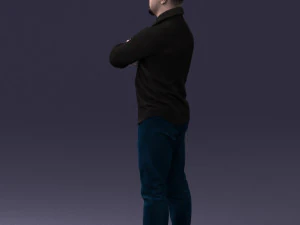 000210 Tattooed Man with Folded Arms 1121 3dp 3D Print Model