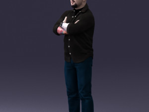 man with tattoo 1121-5 3d print ready 3D 打印模型