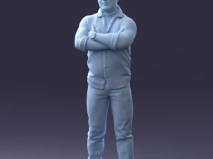 000210 Tattooed Man with Folded Arms 1121 3dp 3D Print Model