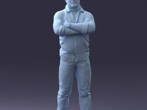 000210 Tattooed Man with Folded Arms 1121 3dp 3D Print Model