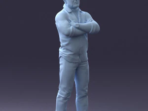 000210 Tattooed Man with Folded Arms 1121 3dp 3D Print Model