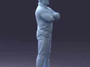 000210 Tattooed Man with Folded Arms 1121 3dp 3D Print Model
