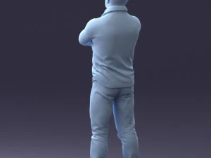000210 Tattooed Man with Folded Arms 1121 3dp 3D Print Model