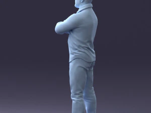 000210 Tattooed Man with Folded Arms 1121 3dp 3D Print Model