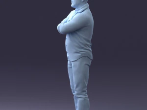 000210 Tattooed Man with Folded Arms 1121 3dp 3D Print Model