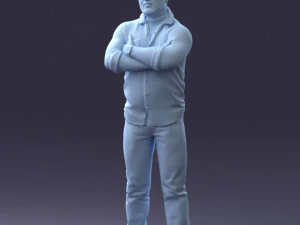 000210 Tattooed Man with Folded Arms 1121 3dp 3D Print Model