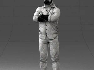 000210 Tattooed Man with Folded Arms 1121 3dp 3D Print Model