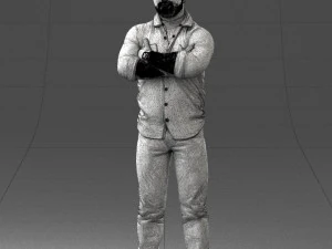 000210 Tattooed Man with Folded Arms 1121 3dp 3D Print Model