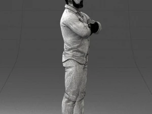 000210 Tattooed Man with Folded Arms 1121 3dp 3D Print Model