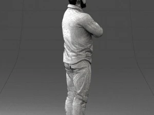 000210 Tattooed Man with Folded Arms 1121 3dp 3D Print Model