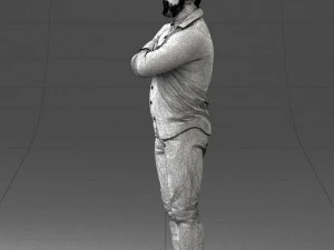 000210 Tattooed Man with Folded Arms 1121 3dp 3D Print Model