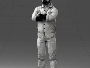 000210 Tattooed Man with Folded Arms 1121 3dp 3D Print Model