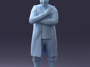 man in coat 1121-7 3D Model