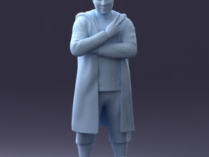 man in coat 1121-7 3D Model