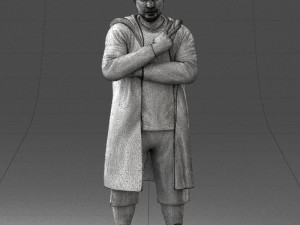 man in coat 1121-7 3D Model