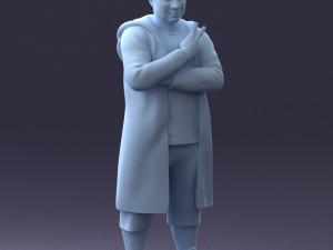 man in coat 1121-7 3D Model
