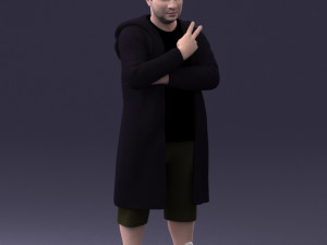 man in coat 1121-7 3D Model