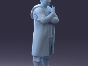 man in coat 1121-7 3D Model