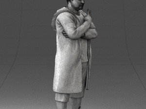 man in coat 1121-7 3D Model