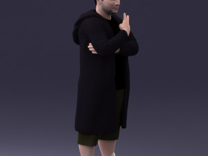 man in coat 1121-7 3D Model