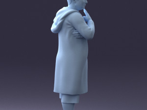 man in coat 1121-7 3D Model