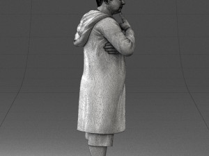 man in coat 1121-7 3D Model
