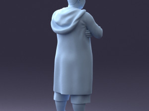 man in coat 1121-7 3D Model