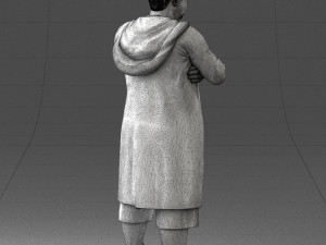 man in coat 1121-7 3D Model