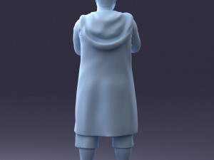 man in coat 1121-7 3D Model