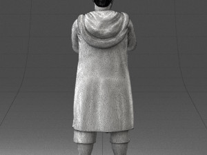 man in coat 1121-7 3D Model
