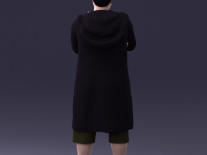 man in coat 1121-7 3D Model