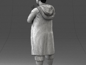 man in coat 1121-7 3D Model