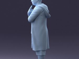 man in coat 1121-7 3D Model