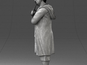 man in coat 1121-7 3D Model