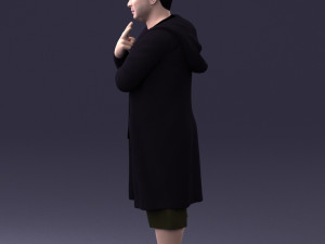 man in coat 1121-7 3D Model