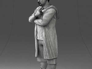 man in coat 1121-7 3D Model