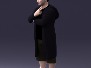 man in coat 1121-7 3D Model