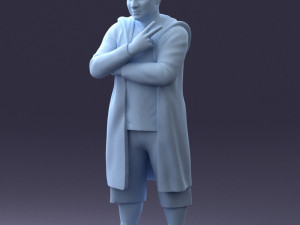man in coat 1121-7 3D Model