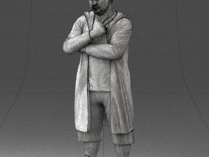 man in coat 1121-7 3D Model