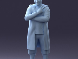 man in coat 1121-7 3D Model