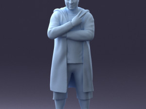 man in coat 1121-7 3D Model