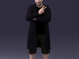 man in coat 1121-7 3D Model