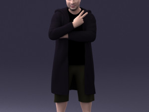 man in coat 1121-7 3d print ready 3D Print Model