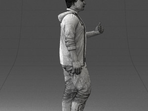man in green t-shirt 1121-8 3d print ready 3D 打印模型