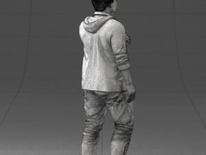 man in green t-shirt 1121-8 3d print ready 3D 打印模型